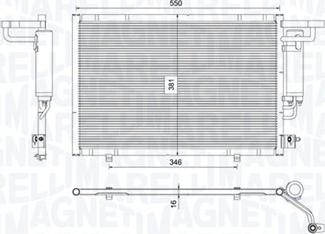 Magneti Marelli 350203754000 - Lauhdutin, ilmastointilaite inparts.fi