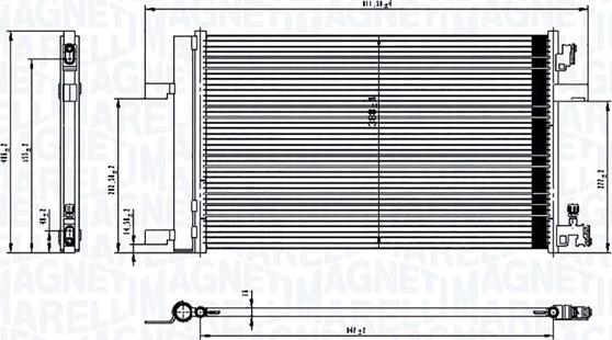 Magneti Marelli 350203760000 - Lauhdutin, ilmastointilaite inparts.fi