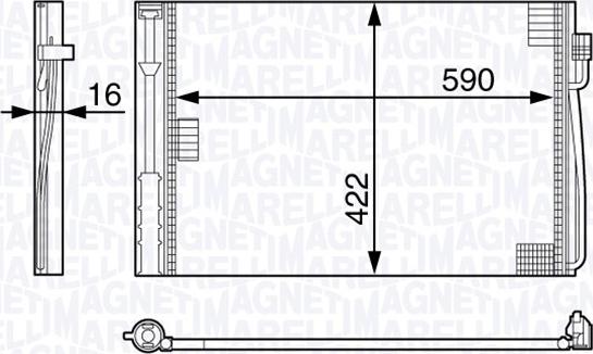 Magneti Marelli 350203704000 - Lauhdutin, ilmastointilaite inparts.fi