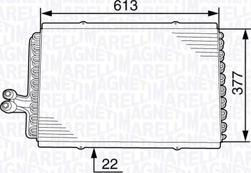 Magneti Marelli 350203708000 - Lauhdutin, ilmastointilaite inparts.fi