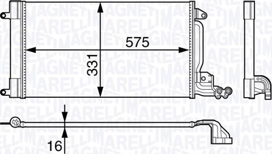 Magneti Marelli 350203715000 - Lauhdutin, ilmastointilaite inparts.fi