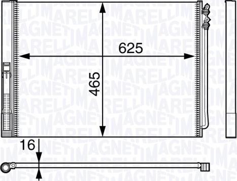 Magneti Marelli 350203716000 - Lauhdutin, ilmastointilaite inparts.fi