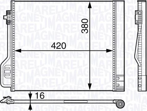 Magneti Marelli 350203711000 - Lauhdutin, ilmastointilaite inparts.fi