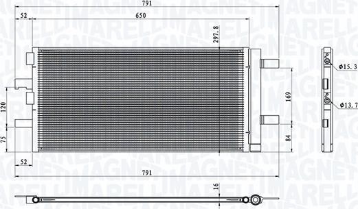 Magneti Marelli 350203786000 - Lauhdutin, ilmastointilaite inparts.fi