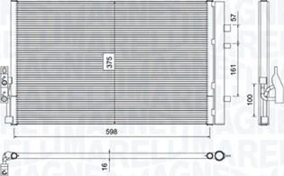 Magneti Marelli 350203788000 - Lauhdutin, ilmastointilaite inparts.fi