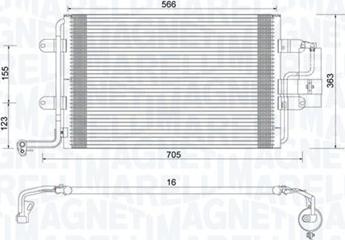 Magneti Marelli 350203735000 - Lauhdutin, ilmastointilaite inparts.fi