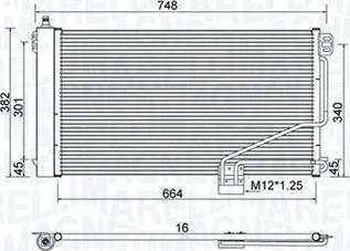 Magneti Marelli 350203738000 - Lauhdutin, ilmastointilaite inparts.fi