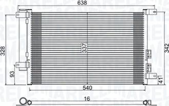 Magneti Marelli 350203733000 - Lauhdutin, ilmastointilaite inparts.fi