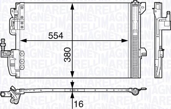 Magneti Marelli 350203726000 - Lauhdutin, ilmastointilaite inparts.fi