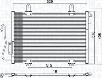 Magneti Marelli 350203775000 - Lauhdutin, ilmastointilaite inparts.fi