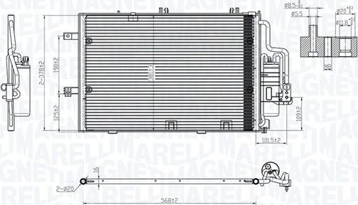 Magneti Marelli 350203770000 - Lauhdutin, ilmastointilaite inparts.fi