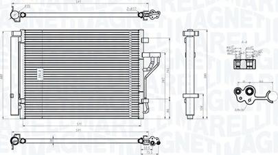 Magneti Marelli 350203778000 - Lauhdutin, ilmastointilaite inparts.fi