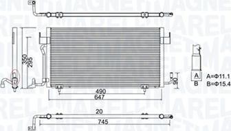 Magneti Marelli 350203777000 - Lauhdutin, ilmastointilaite inparts.fi