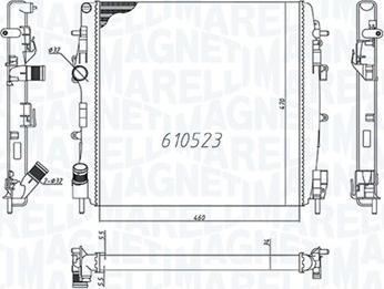 Magneti Marelli 350213995000 - Jäähdytin,moottorin jäähdytys inparts.fi