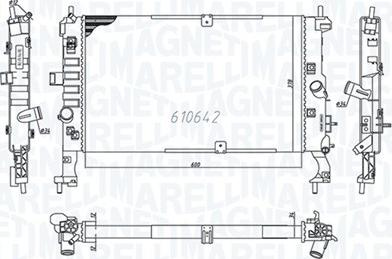 Magneti Marelli 350213972000 - Jäähdytin,moottorin jäähdytys inparts.fi