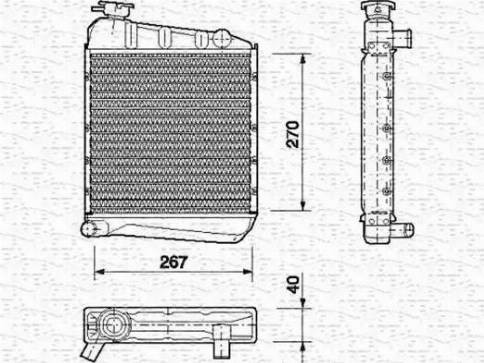 Magneti Marelli 350213409000 - Jäähdytin,moottorin jäähdytys inparts.fi