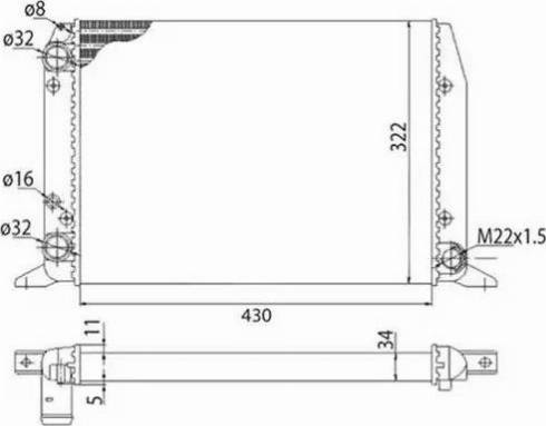 Magneti Marelli 350213404003 - Jäähdytin,moottorin jäähdytys inparts.fi