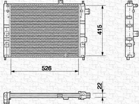 Magneti Marelli 350213559000 - Jäähdytin,moottorin jäähdytys inparts.fi