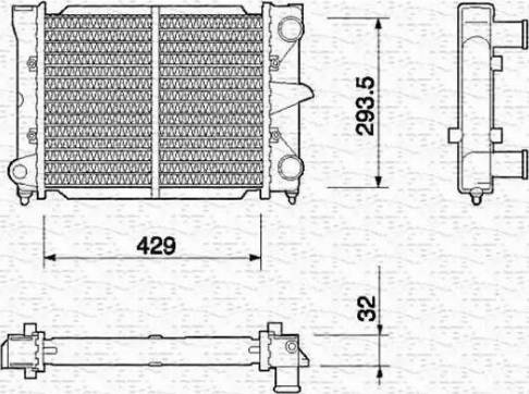 Magneti Marelli 350213646000 - Jäähdytin,moottorin jäähdytys inparts.fi