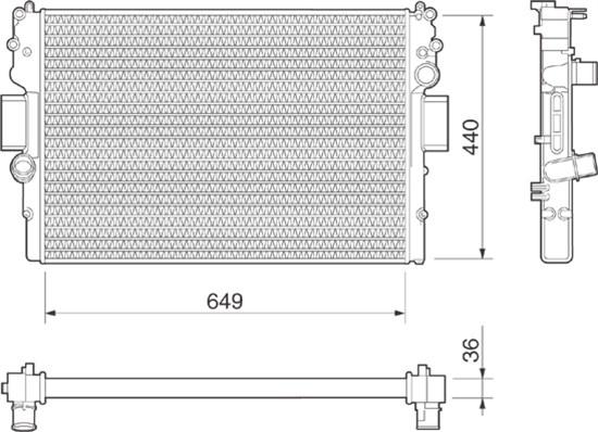 Magneti Marelli 350213015000 - Jäähdytin,moottorin jäähdytys inparts.fi