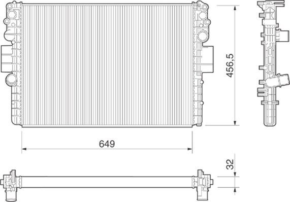 Magneti Marelli 350213016000 - Jäähdytin,moottorin jäähdytys inparts.fi