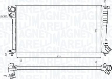 Magneti Marelli 350213199700 - Jäähdytin,moottorin jäähdytys inparts.fi