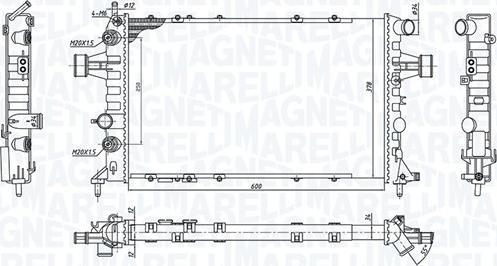 Magneti Marelli 350213194600 - Jäähdytin,moottorin jäähdytys inparts.fi