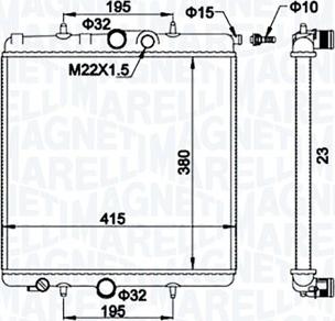 Magneti Marelli 350213194100 - Jäähdytin,moottorin jäähdytys inparts.fi