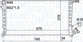 Magneti Marelli 350213195100 - Jäähdytin,moottorin jäähdytys inparts.fi