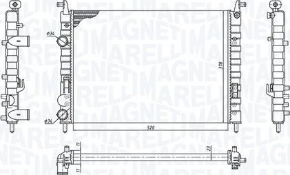 Magneti Marelli 350213196300 - Jäähdytin,moottorin jäähdytys inparts.fi