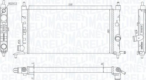 Magneti Marelli 350213190400 - Jäähdytin,moottorin jäähdytys inparts.fi