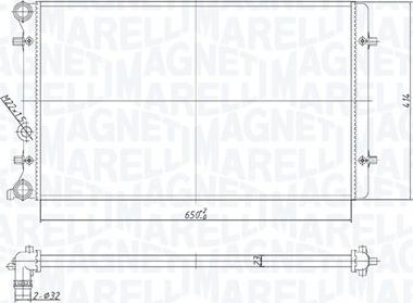 Magneti Marelli 350213190800 - Jäähdytin,moottorin jäähdytys inparts.fi