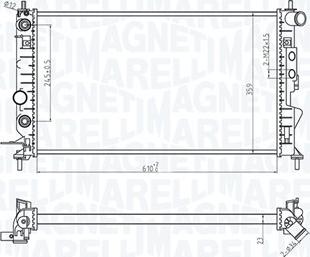 Magneti Marelli 350213190300 - Jäähdytin,moottorin jäähdytys inparts.fi