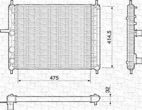 Magneti Marelli 350213191000 - Jäähdytin,moottorin jäähdytys inparts.fi