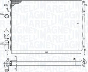 Magneti Marelli 350213198500 - Jäähdytin,moottorin jäähdytys inparts.fi