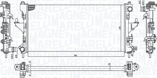 Magneti Marelli 350213198300 - Jäähdytin,moottorin jäähdytys inparts.fi