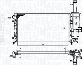 Magneti Marelli 350213193900 - Jäähdytin,moottorin jäähdytys inparts.fi