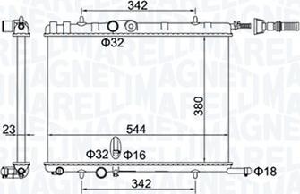 Magneti Marelli 350213193400 - Jäähdytin,moottorin jäähdytys inparts.fi