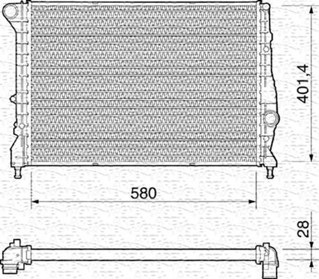 Magneti Marelli 350213193000 - Jäähdytin,moottorin jäähdytys inparts.fi