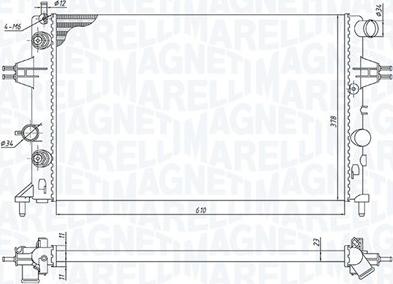 Magneti Marelli 350213192500 - Jäähdytin,moottorin jäähdytys inparts.fi