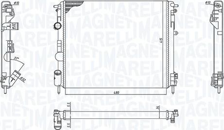 Magneti Marelli 350213192600 - Jäähdytin,moottorin jäähdytys inparts.fi