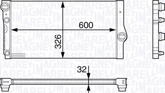 Magneti Marelli 350213140500 - Jäähdytin,moottorin jäähdytys inparts.fi