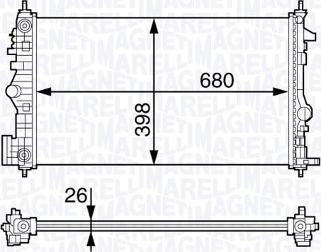 Magneti Marelli 350213141400 - Jäähdytin,moottorin jäähdytys inparts.fi