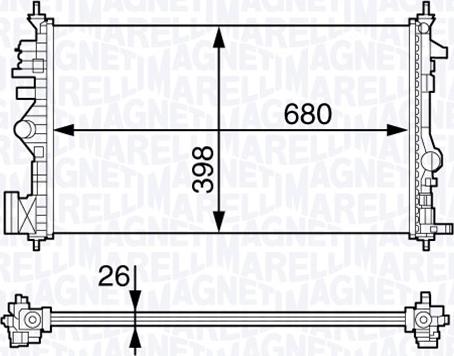 Magneti Marelli 350213141300 - Jäähdytin,moottorin jäähdytys inparts.fi