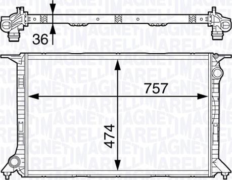 Magneti Marelli 350213141700 - Jäähdytin,moottorin jäähdytys inparts.fi