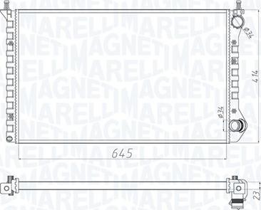 Magneti Marelli 350213143800 - Jäähdytin,moottorin jäähdytys inparts.fi