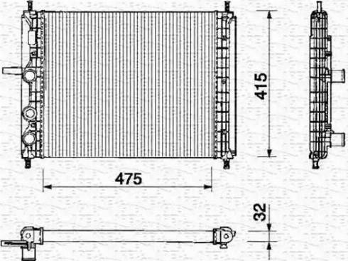 Magneti Marelli 350213142000 - Jäähdytin,moottorin jäähdytys inparts.fi