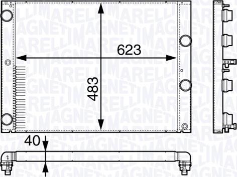 Magneti Marelli 350213142800 - Jäähdytin,moottorin jäähdytys inparts.fi