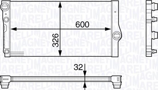 Magneti Marelli 350213142200 - Jäähdytin,moottorin jäähdytys inparts.fi