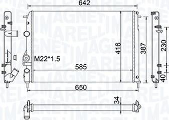 Magneti Marelli 350213159400 - Jäähdytin,moottorin jäähdytys inparts.fi